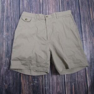 TownCraft Mens 36 Beige Chino Shorts Elastic Waist‎ Easy Care Summer Casual